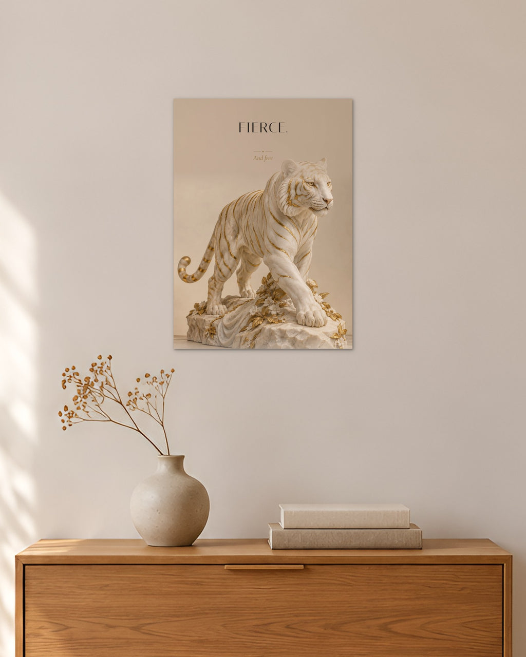 Fierce – Tigerin Poster – 30 × 42 cm ohne Rahmen – Raumansicht – Art Bros