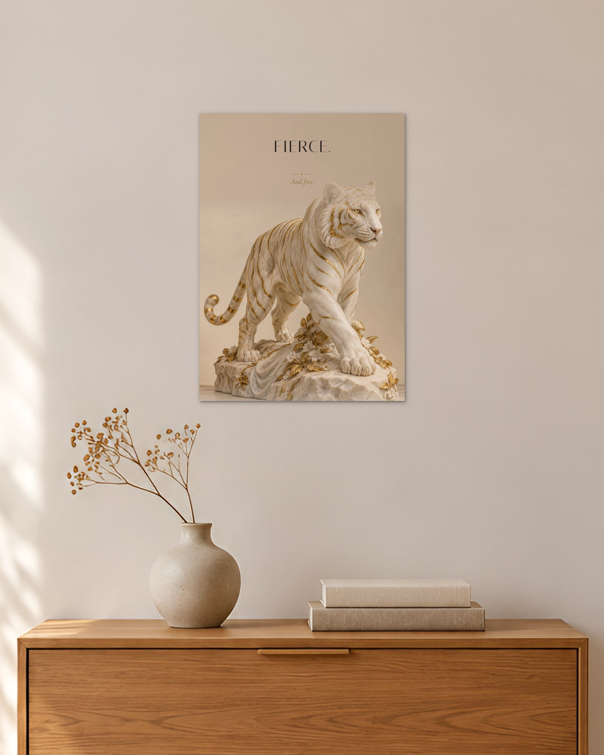 Fierce – Tigerin Poster – 30 × 42 cm ohne Rahmen – Raumansicht – Art Bros