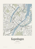 Kopenhagen Stadtplan – Wandbild – Art Bros