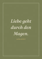 Spruch-Poster Liebe geht durch den Magen – Art Bros