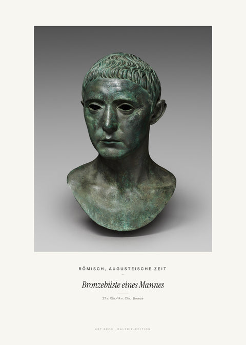 Bronzebüste eines Mannes – Römisch, augusteische Zeit
