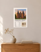 Holstentor Lübeck Wandbild – 30 × 42 cm ohne Rahmen – Raumansicht – Art Bros
