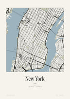 New York Stadtplan – Wandbild – Art Bros