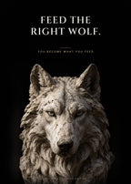 Feed the Right Wolf – Wolfskopf Poster – Art Bros