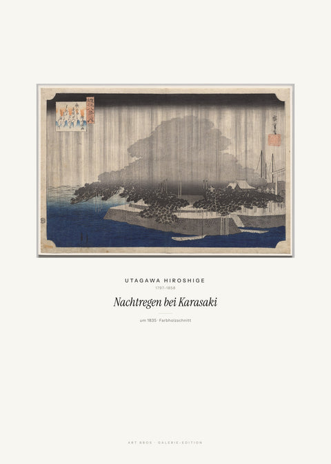 Nachtregen bei Karasaki – Utagawa Hiroshige