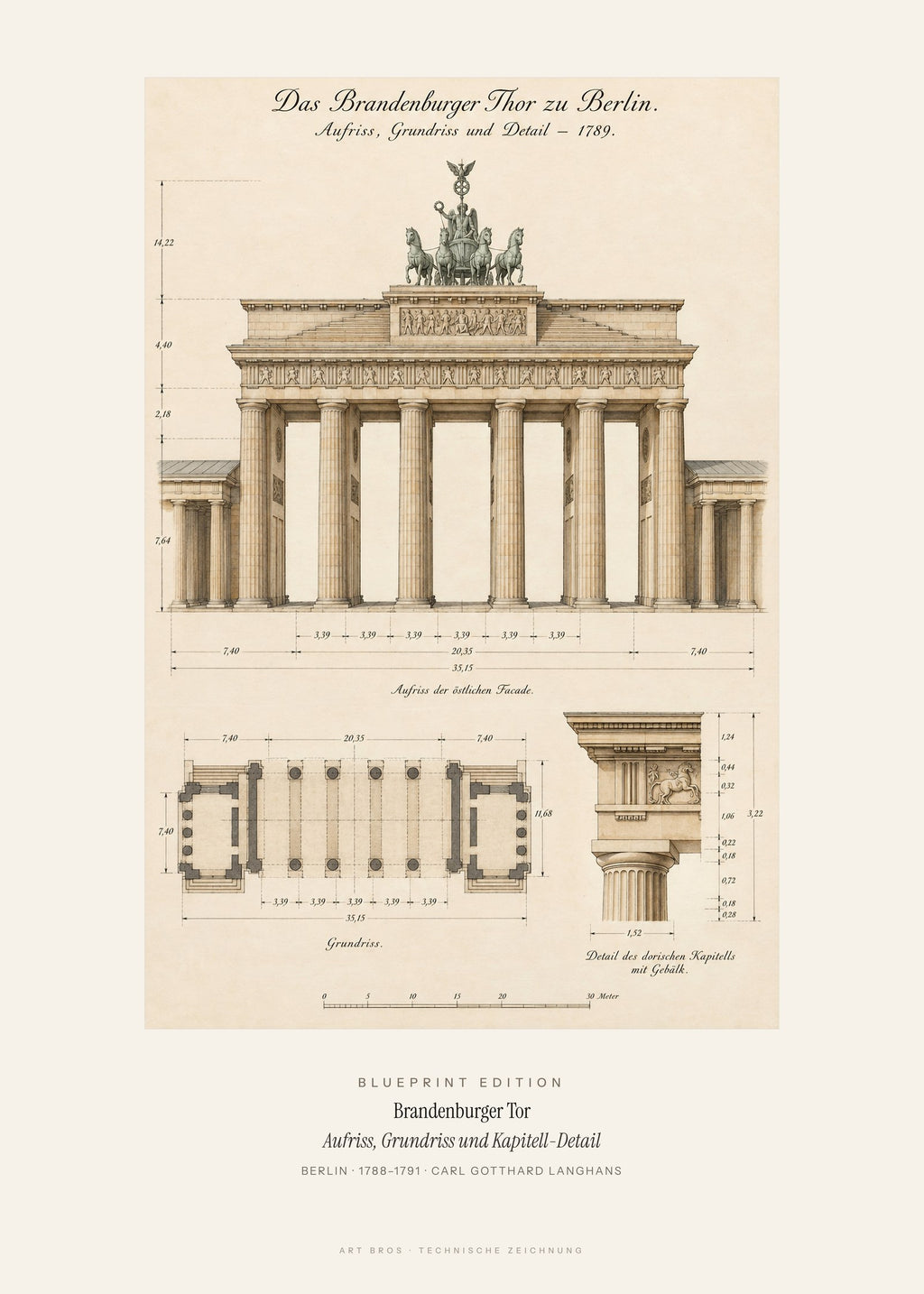 Brandenburger Tor Blueprint – Art Bros