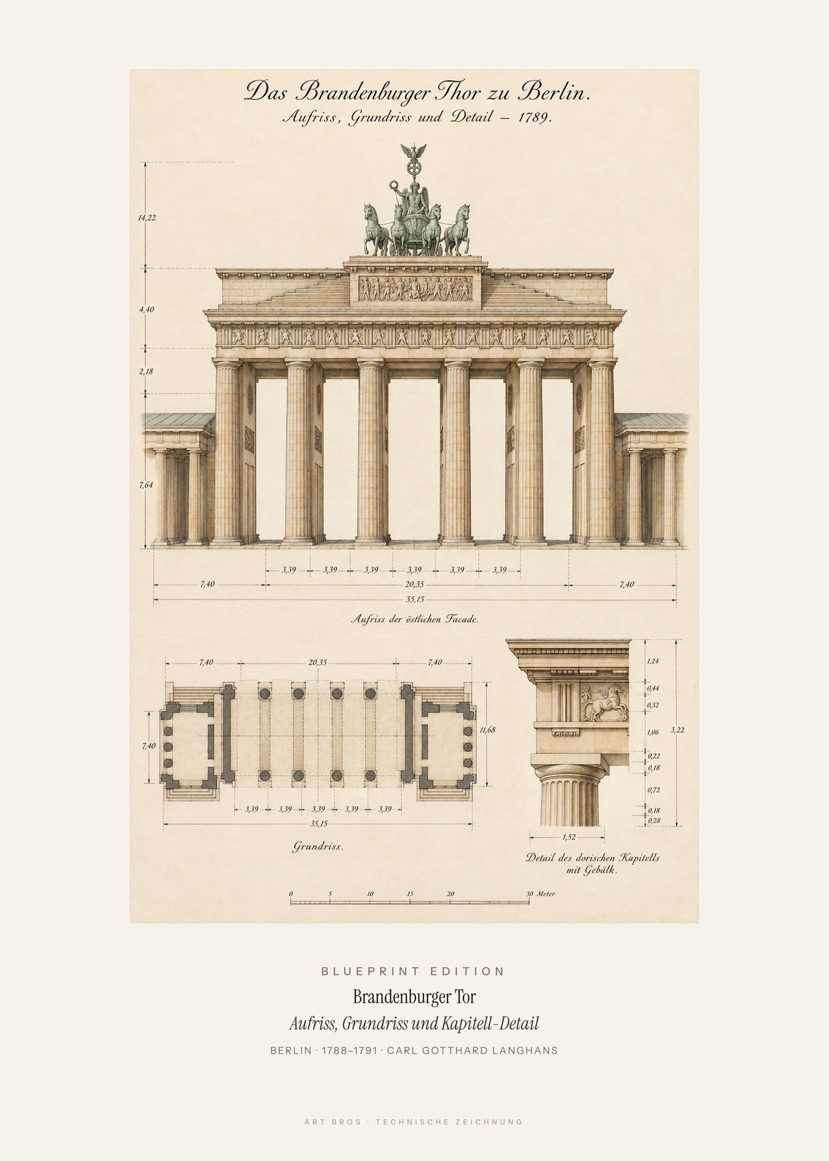 Brandenburger Tor Blueprint – Art Bros