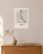 Budapest Stadtplan – Wandbild – 30 × 42 cm ohne Rahmen – Raumansicht – Art Bros