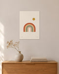 Alba No. 05 – Abstraktes Wandbild – 30 × 42 cm ohne Rahmen – Raumansicht – Art Bros