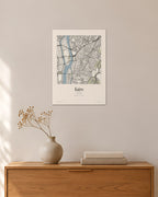 Kairo Stadtplan – Wandbild – 30 × 42 cm ohne Rahmen – Raumansicht – Art Bros