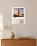 Big Ben Wandbild – 30 × 42 cm ohne Rahmen – Raumansicht – Art Bros