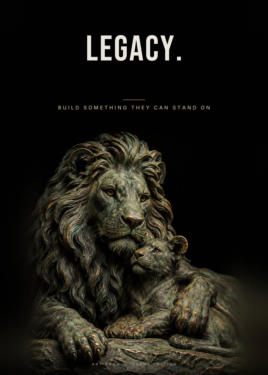 Legacy – Löwe mit Jungem Poster – Art Bros