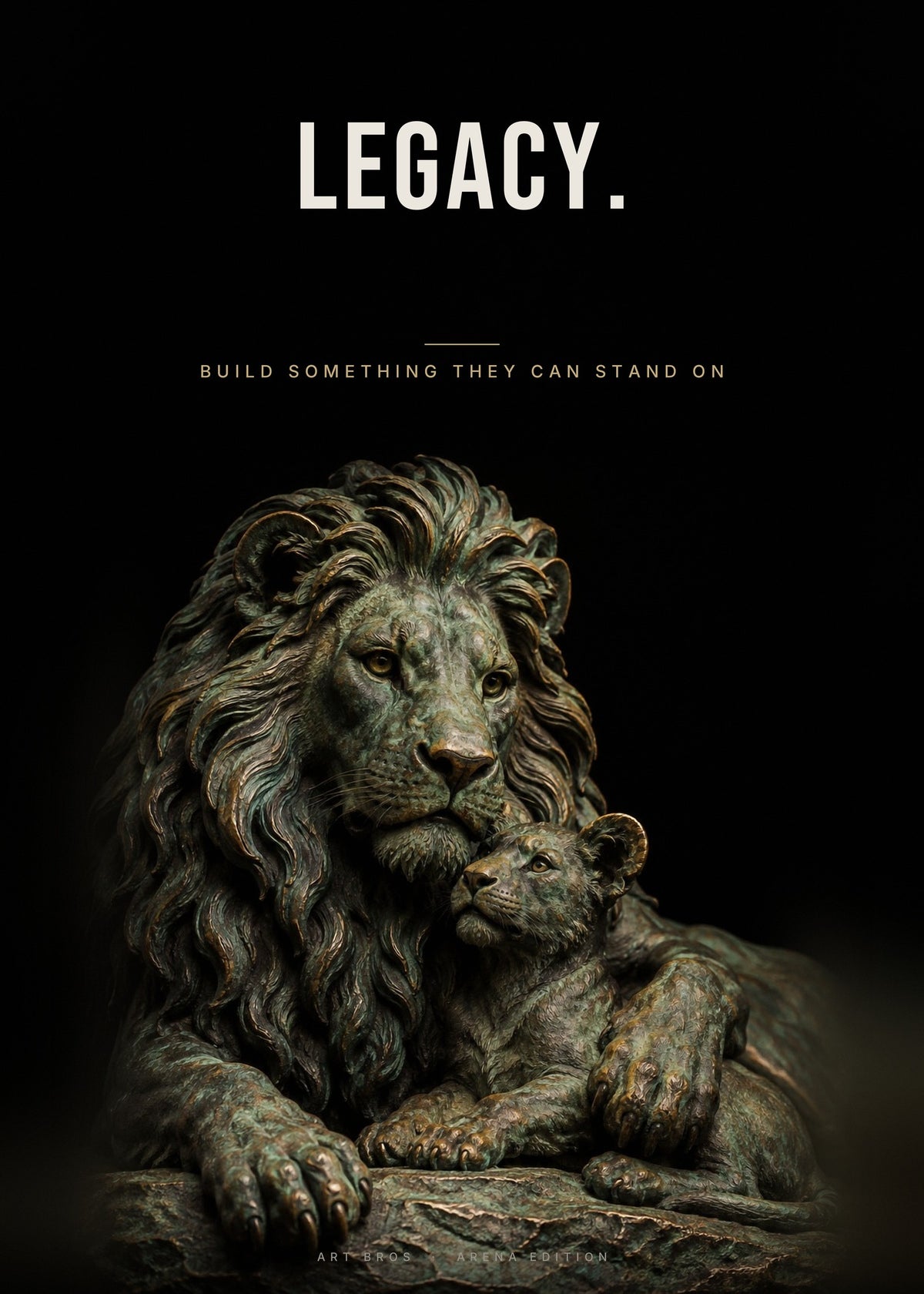Legacy – Löwe mit Jungem Poster – Art Bros