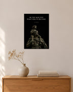 Be the Man You Want Him to Become – Vater und Sohn Poster – 30 × 42 cm ohne Rahmen – Raumansicht – Art Bros