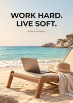 Poster Work Hard. Live Soft – Geld und Business – Art Bros