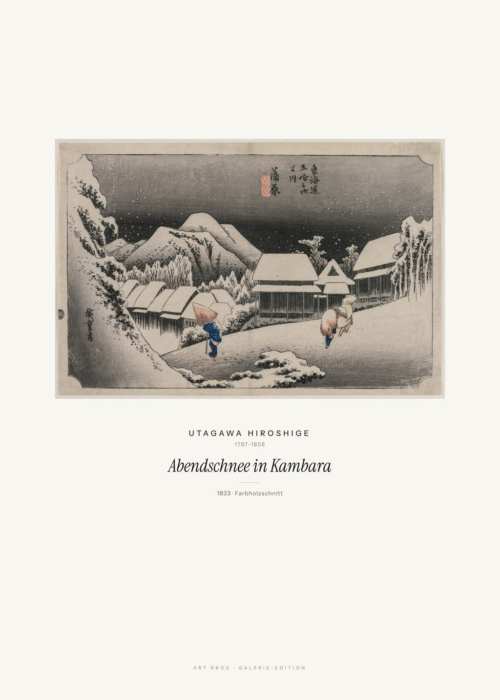 Abendschnee in Kambara – Utagawa Hiroshige – Kunstdruck – Art Bros