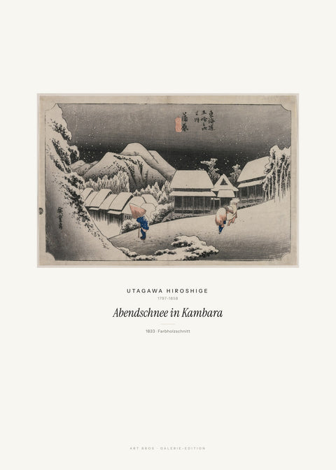 Abendschnee in Kambara – Utagawa Hiroshige