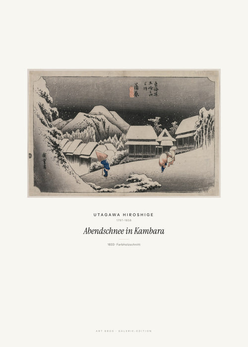Abendschnee in Kambara – Utagawa Hiroshige – Kunstdruck – Art Bros