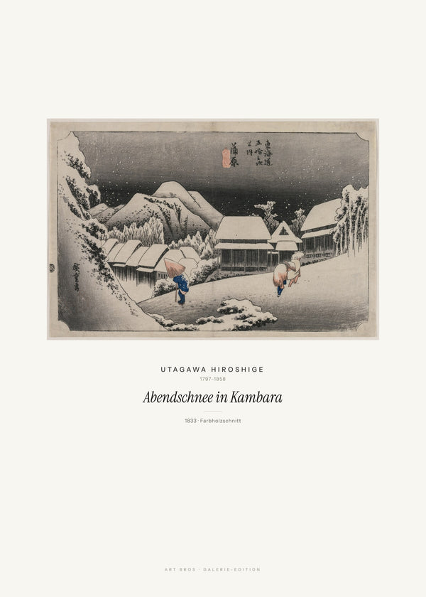 Abendschnee in Kambara – Utagawa Hiroshige – Kunstdruck – Art Bros