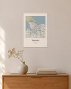 Vancouver Stadtplan – Wandbild – 30 × 42 cm ohne Rahmen – Raumansicht – Art Bros