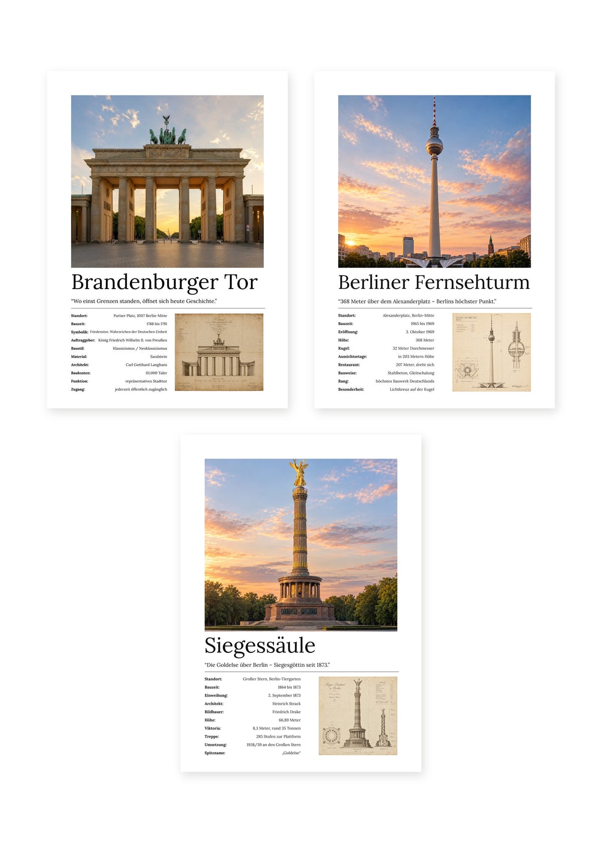 Berlin Bundle – 3er-Set Wandbilder – Kunstdruck – Art Bros