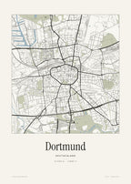Dortmund Stadtplan – Wandbild – Art Bros