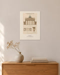 Brandenburger Tor Blueprint – 30 × 42 cm ohne Rahmen – Raumansicht – Art Bros