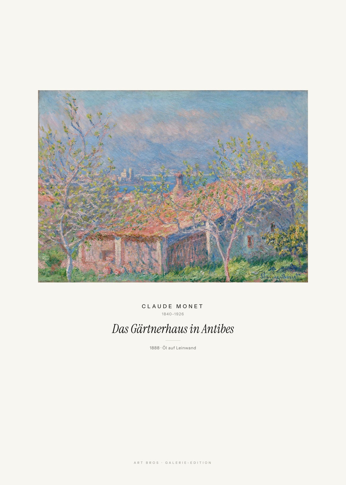 Das Gärtnerhaus in Antibes – Claude Monet – Kunstdruck – Art Bros