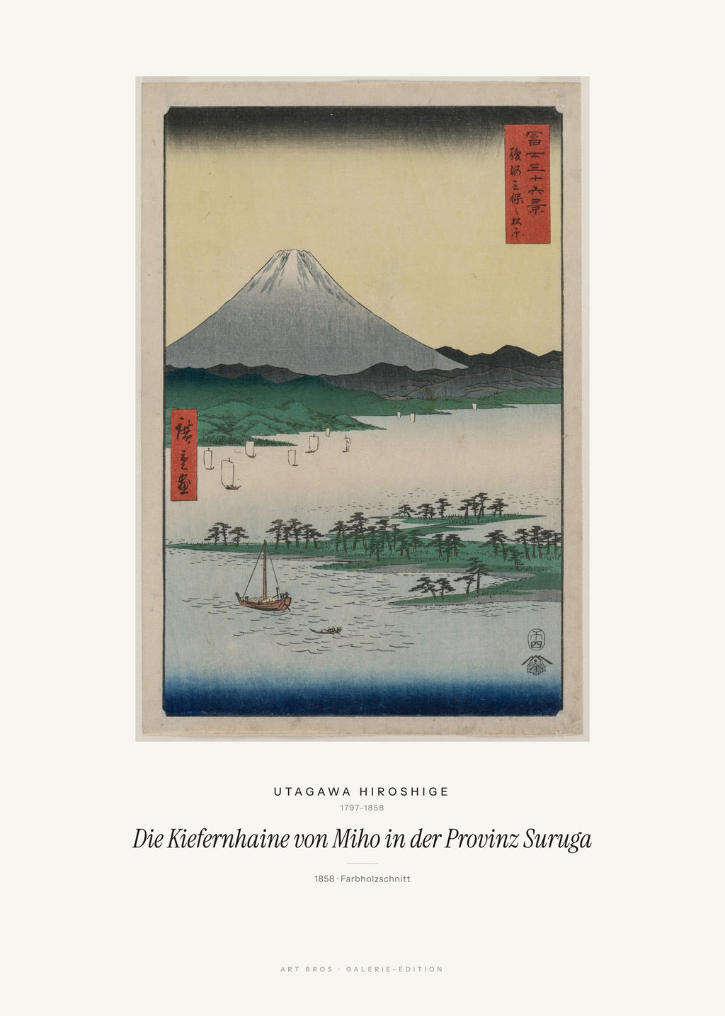 Die Kiefernhaine von Miho in der Provinz Suruga – Utagawa Hiroshige – Kunstdruck – Art Bros
