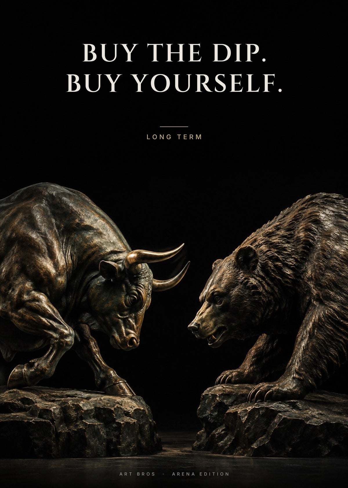 Buy the Dip. Buy Yourself – Bulle und Bär Poster – Art Bros