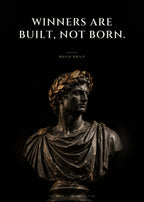 Winners Are Built, Not Born – Lorbeerkranz Poster – Art Bros