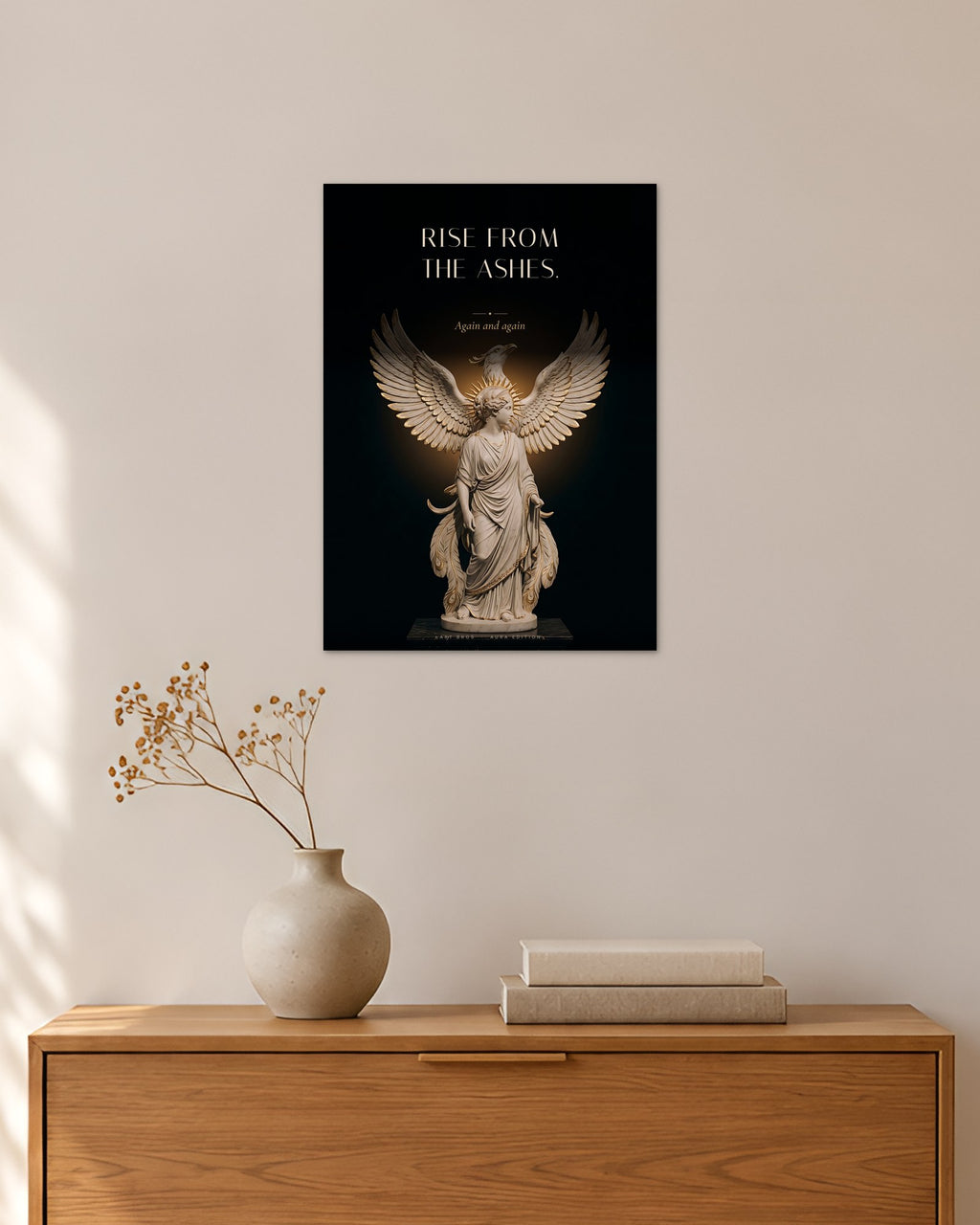 Rise From the Ashes – Phönix Poster – 30 × 42 cm ohne Rahmen – Raumansicht – Art Bros