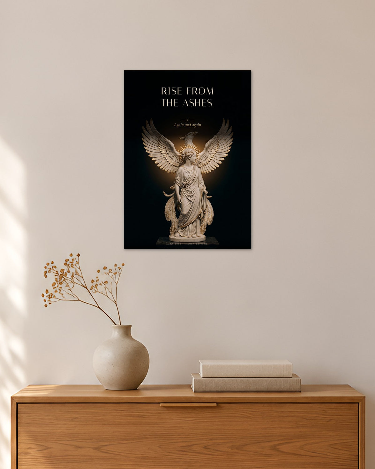 Rise From the Ashes – Phönix Poster – 30 × 42 cm ohne Rahmen – Raumansicht – Art Bros