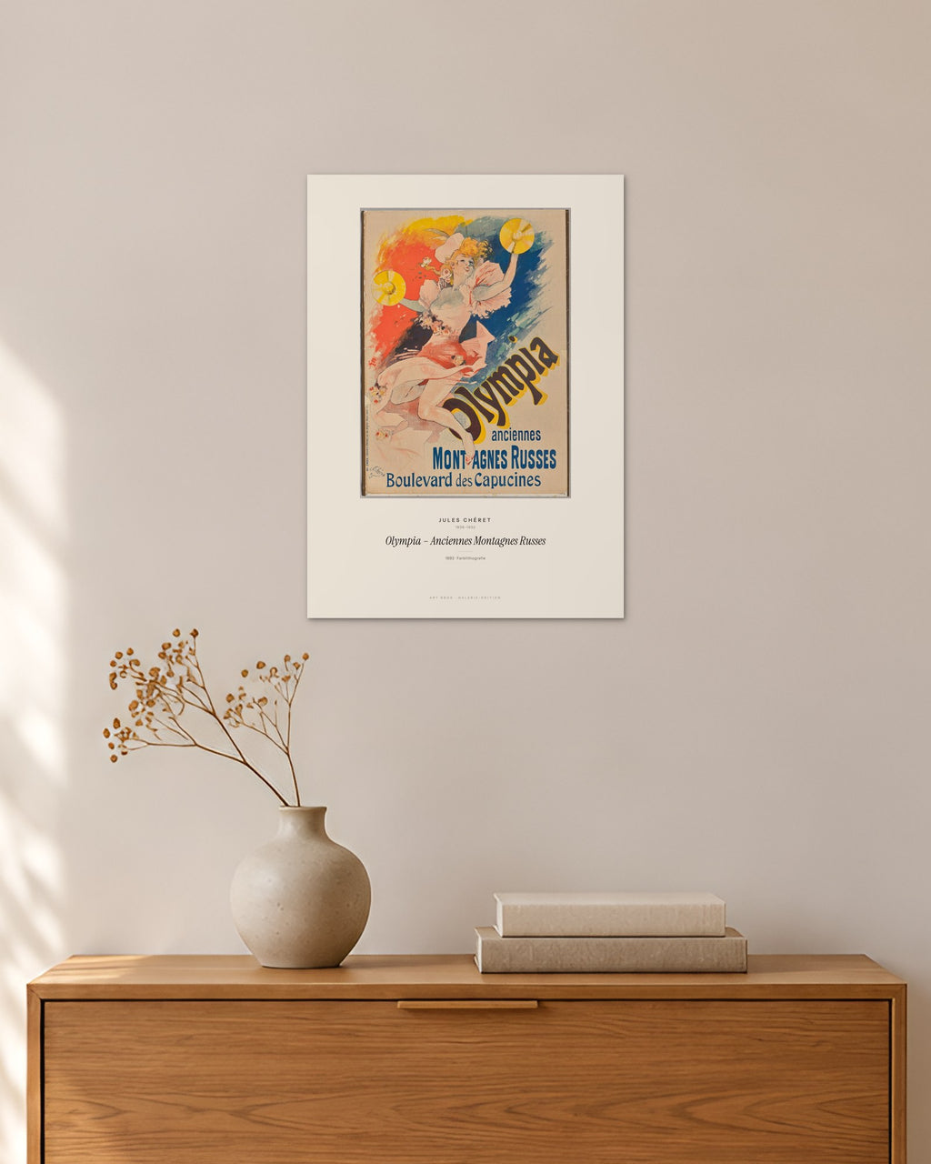 Olympia – Anciennes Montagnes Russes – Jules Chéret – 30 × 42 cm ohne Rahmen – Raumansicht – Art Bros