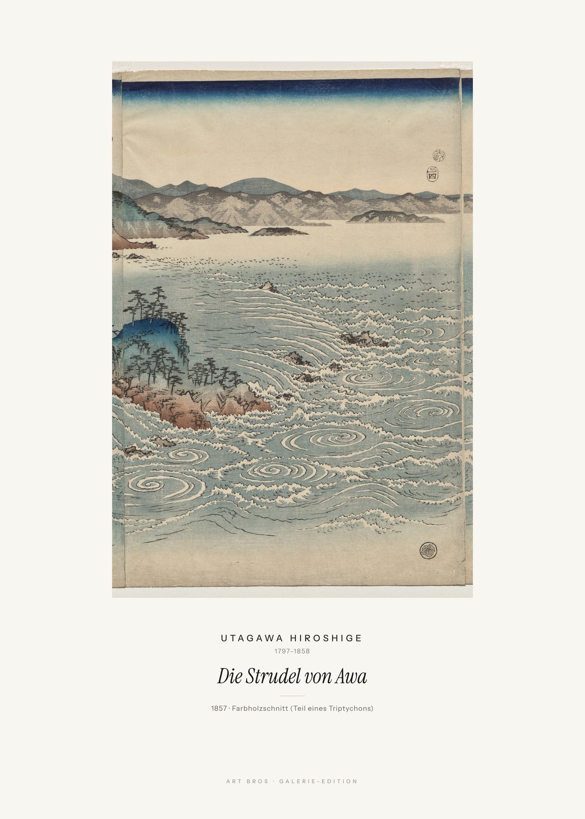 Die Strudel von Awa – Utagawa Hiroshige – Kunstdruck – Art Bros