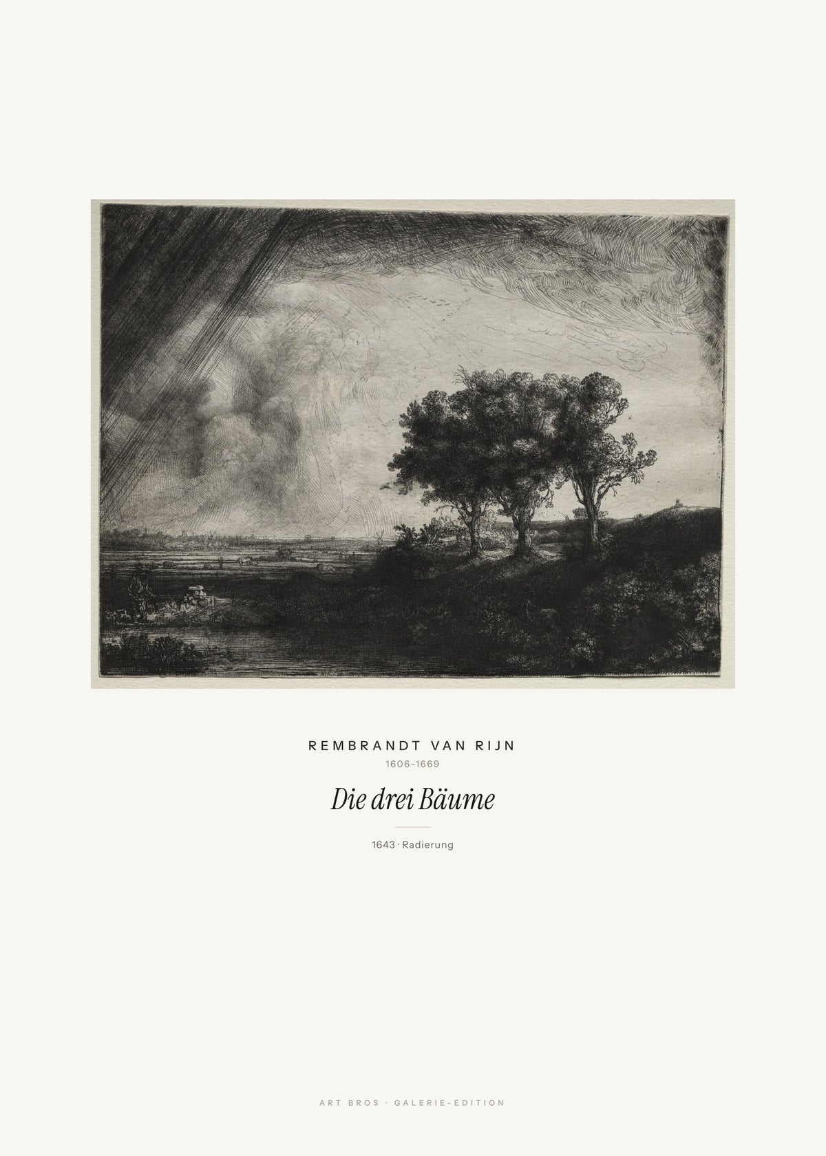 Die drei Bäume – Rembrandt van Rijn – Kunstdruck – Art Bros