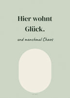 Spruch-Poster Hier wohnt Glück – Art Bros