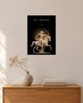 On a Mission – Reitende Bogenschützin Poster – 30 × 42 cm ohne Rahmen – Raumansicht – Art Bros