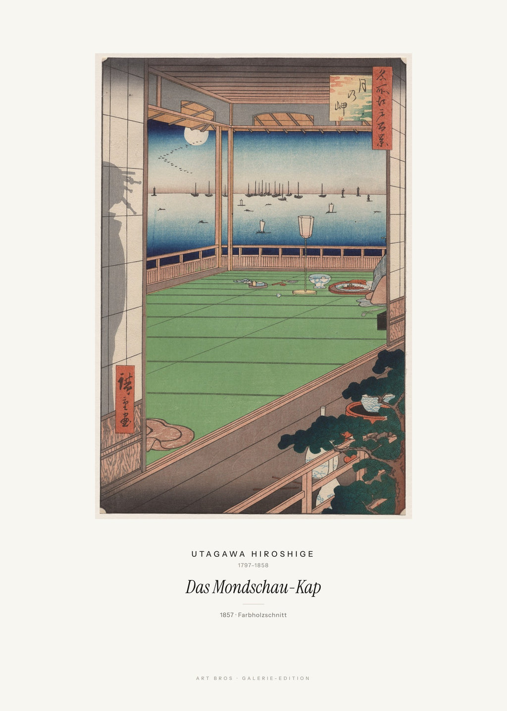 Das Mondschau-Kap – Utagawa Hiroshige – Kunstdruck – Art Bros