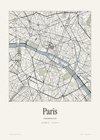 Paris Stadtplan – Wandbild – Art Bros