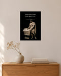 Win Before the Battle – Feldherr mit Karte Poster – 30 × 42 cm ohne Rahmen – Raumansicht – Art Bros