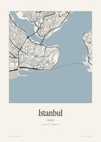 Istanbul Stadtplan – Wandbild – Art Bros