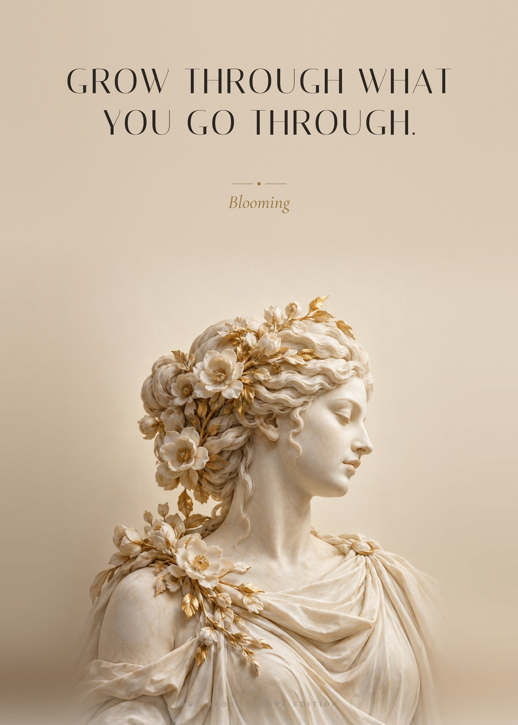 Grow Through What You Go Through – Blumenhaar Poster – Art Bros