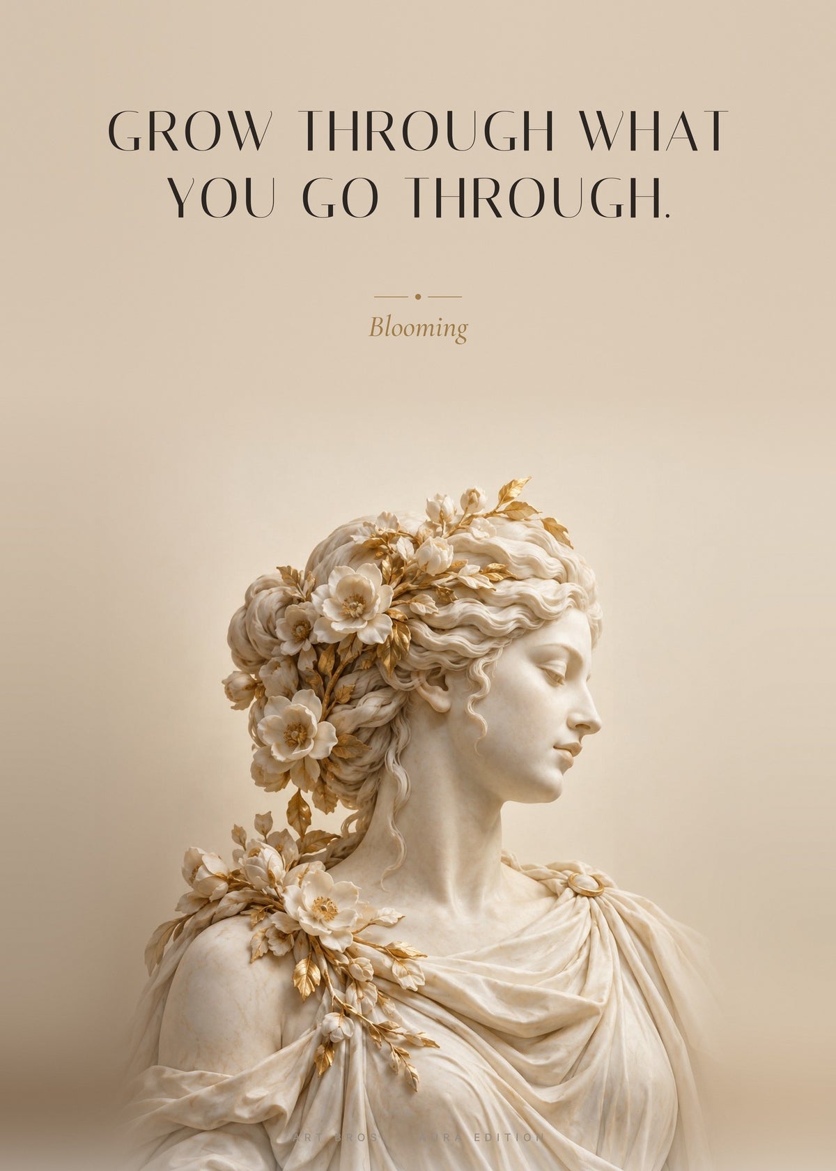 Grow Through What You Go Through – Blumenhaar Poster – Art Bros