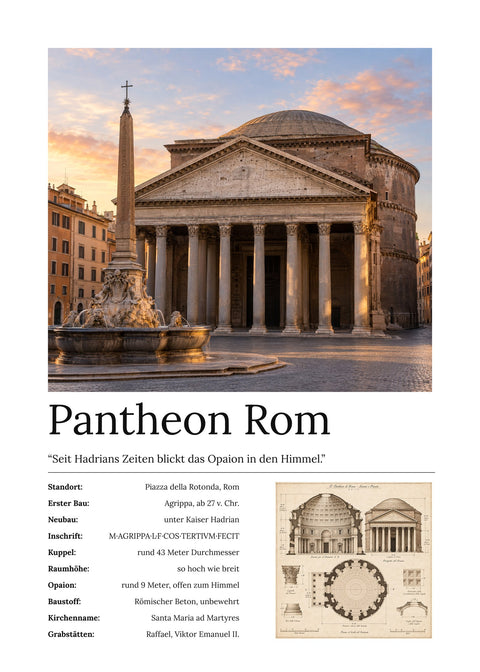 Pantheon Rom Wandbild