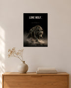 Lone Wolf – Einsamer Wolf Poster – 30 × 42 cm ohne Rahmen – Raumansicht – Art Bros