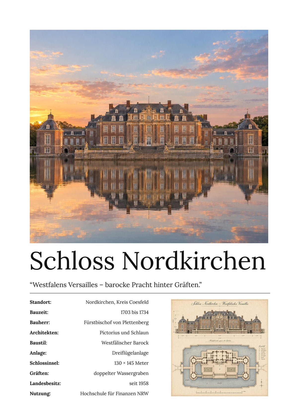 Schloss Nordkirchen Wandbild – Kunstdruck – Art Bros