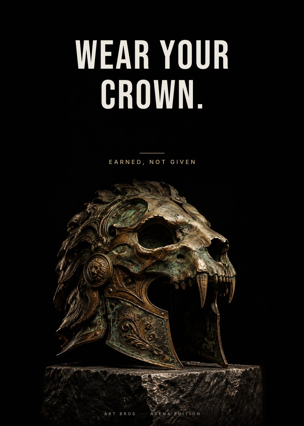 Wear Your Crown – Löwenhelm Poster – Art Bros