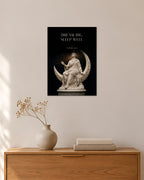 Dream Big. Sleep Well – Mondsichel Poster – 30 × 42 cm ohne Rahmen – Raumansicht – Art Bros
