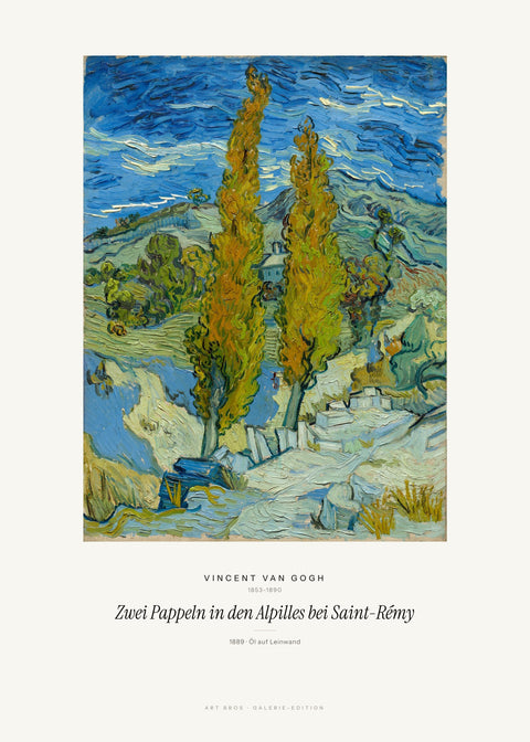 Zwei Pappeln in den Alpilles bei Saint-Rémy – Vincent van Gogh